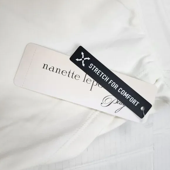 Nanette Lepore Play Ivory Cargo Joggers L NWT Soft Traveler Track Pants Neutral - Picture 13 of 15